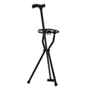 Portable Folding Cane with Seat Travel Cane Chair Walking Cane Walking Chair Walking Stick Walking Stool Load 249.12lbs Black