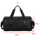Duffle Tote Gym Fitness Bags for Woman PU Leather Handbag Travel Luggage Shoulder Sports Shoes Pocket Weekend Crossbody Bags