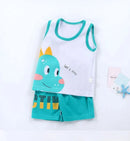 Children Sets Kids Vest Suit 2PCS Set Summer Cotton T-Shirt Girl Shorts Clothes Children Boys Girls Sleeveless Suit Wear Cloth - M & M Global