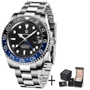 PAGANI DESIGN PD-1662 Luxury GMT Men Mechanical Wristwatch Sapphire Glass Stainless Steel 100M Waterproof Automatic Watches - M & M Global