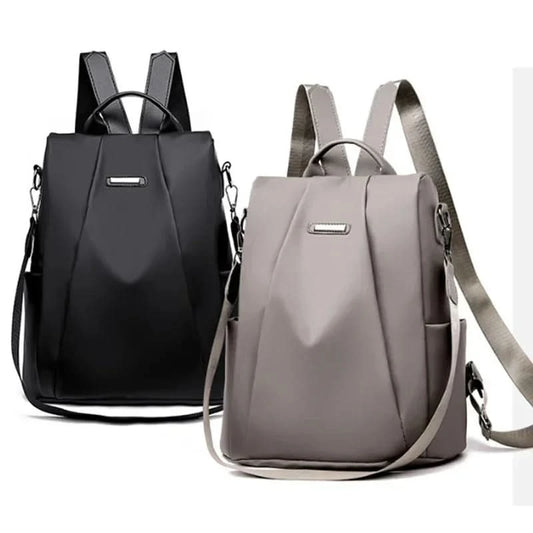 New fashion nylon solid color lightweight waterproof large capacity detachable shoulder strap multi functional women's backpack - M & M Global