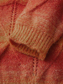 Women s Cable Knit Sweater Long Sleeve Turtleneck Ombre Color Block Chunky Pullover Cozy Winter Jumper for Cold Weather