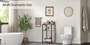 JHK 2/3-Tier End Table Side Tables with Adjustable Feet Small Nightstand Steel Frame Space-Saving for Bedroom Living Room Office