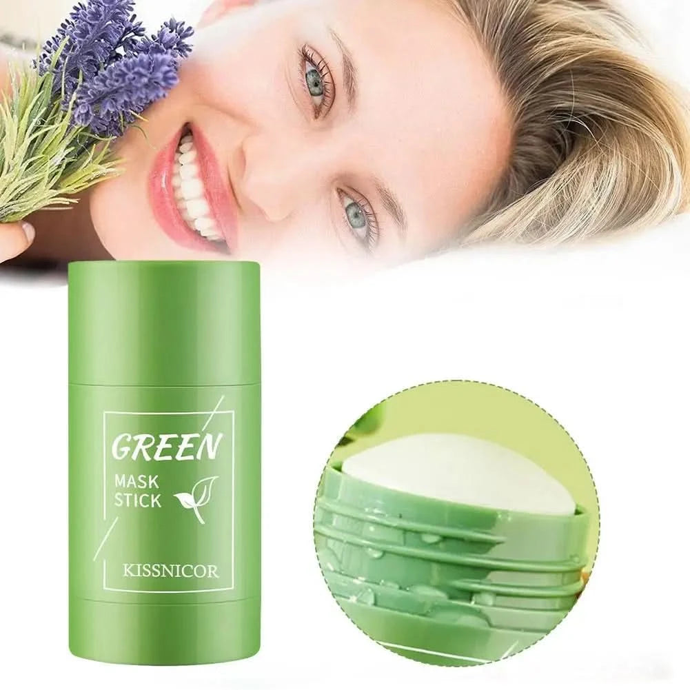 Face Clean Mask Green Tea Cleansing Stick Mask Shrink pores Deep Blackhead Remover facial Cleansing Moisturizing Mask 40g - M & M Global