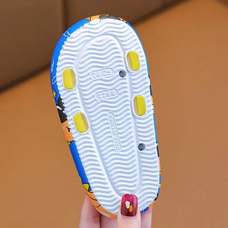 Cartoon Dinosaur Children Slippers Boy Girls Casual Shoes Flat Beach Water Shoes Indoor Soft Kids Cute Flip Flops for Boy Girl - M & M Global