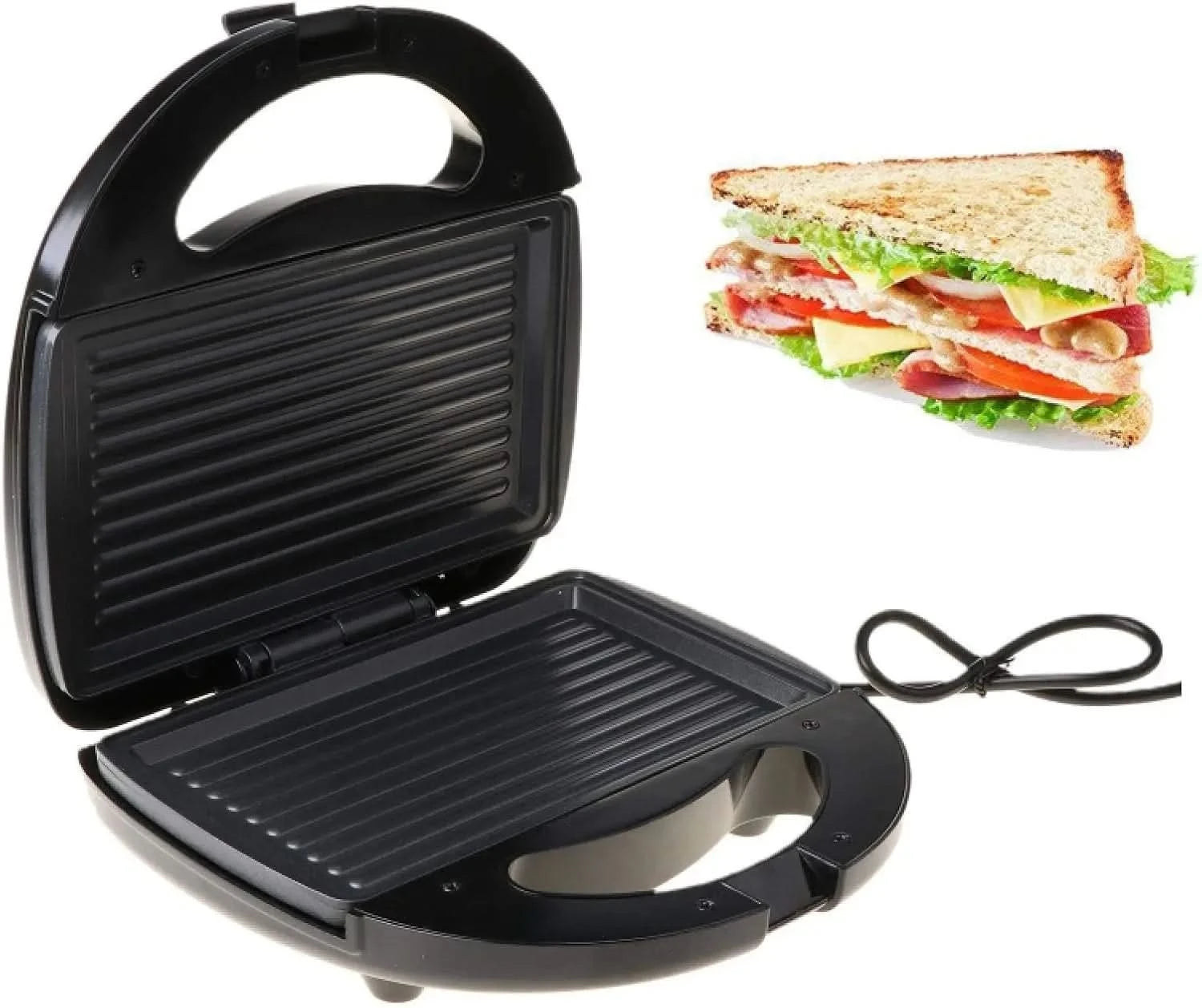 3 In 1 Deep Sandwich Maker Breakfast Sandwich Maker Mini Toasted Sandwich Maker Waffle Maker Portable Sandwich Maker Non-Stick C - M & M Global