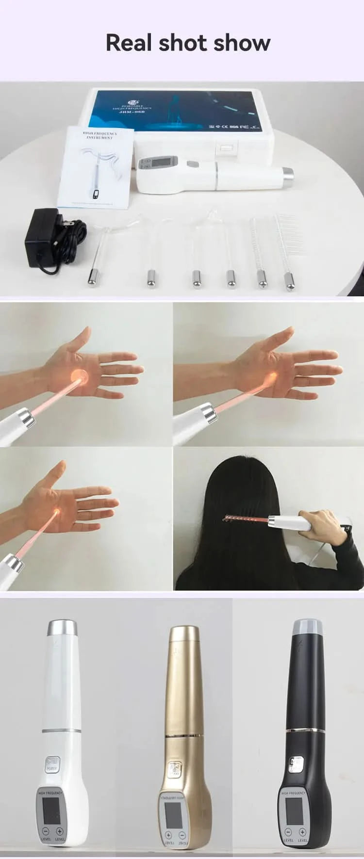 New Design Multifunction LCD Screen 4 in 1 Electric Facial Skin Care Wand Beauty Device - M & M Global