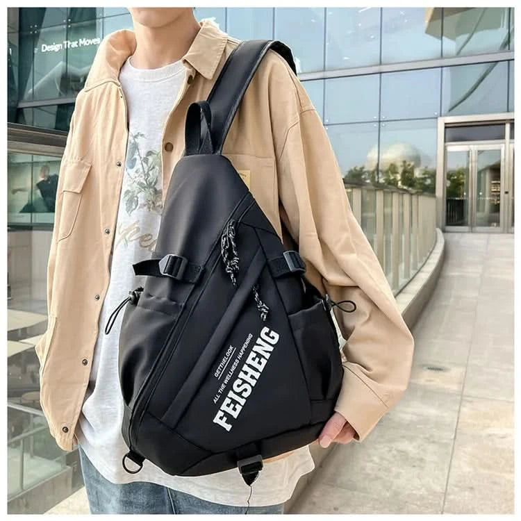 Techwear Style Outdoor Motorcycle Sport Single Shoulder Backpack Unisex Hip Hop Multifunction Chest Bag Tactical Crossbody Bag - M & M Global