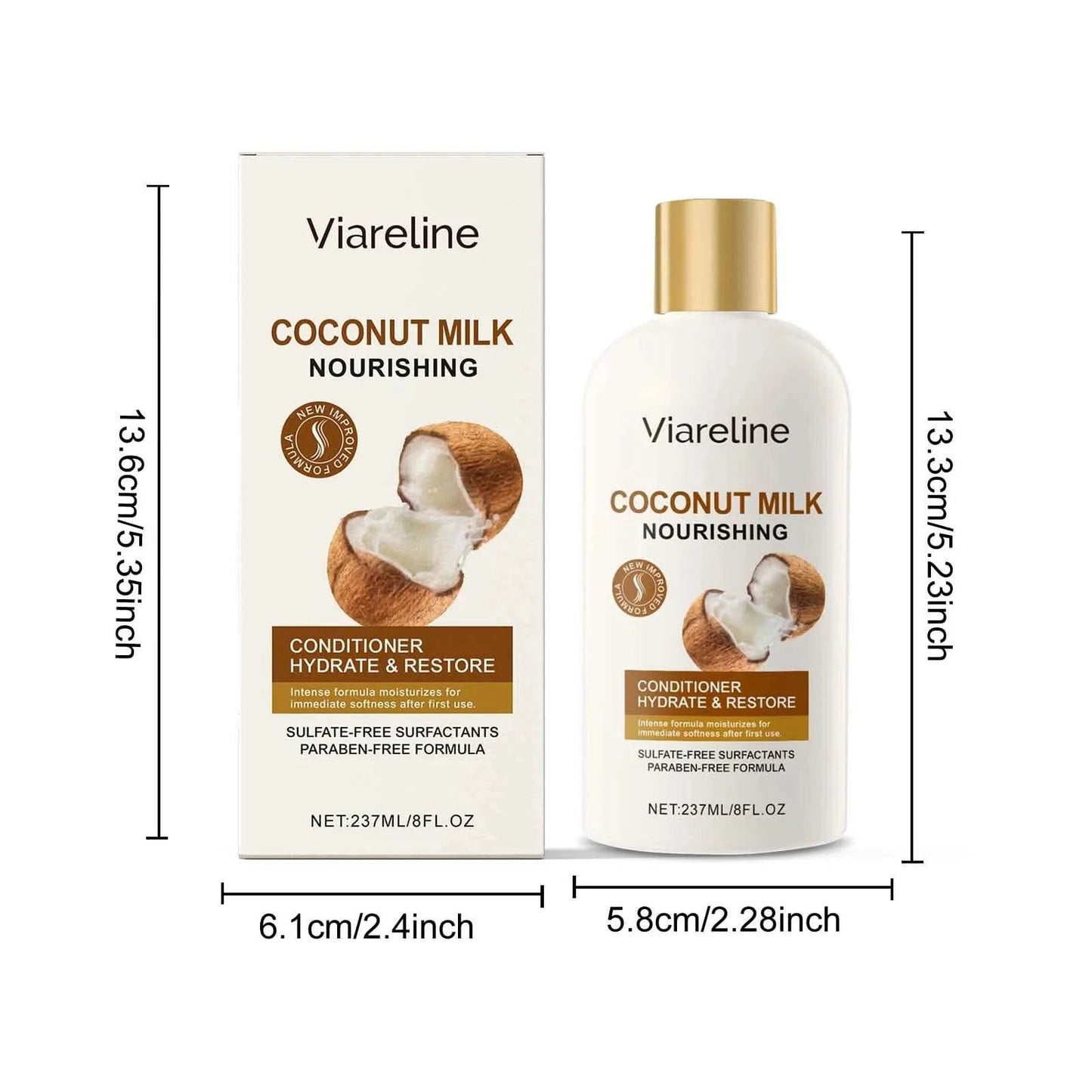 Coconut Milk Hair Conditioner Moisturizing Repair Damged Hair Nourishing Scalp Reduce Dryness Restoring Gloss Hair Conditoner - M & M Global