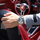 POEDAGAR Luxury Sports Man Wristwatch Waterproof Luminous Chronograph Date Quartz Men's Watches Casual Stainless Steel Men Watch