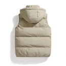 Men Autumn Thicken Cotton Sleeveless Vests Jacket Coat Mens Winter Warm Detachable Hat Outwear Waistcoat Hooded Vest Jacket Male