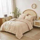 7-Pcs Bohemian tufted Comforter sets, soft comfort, Bedding Sets, room decor, all-seasons, ideal gift, Queen/King