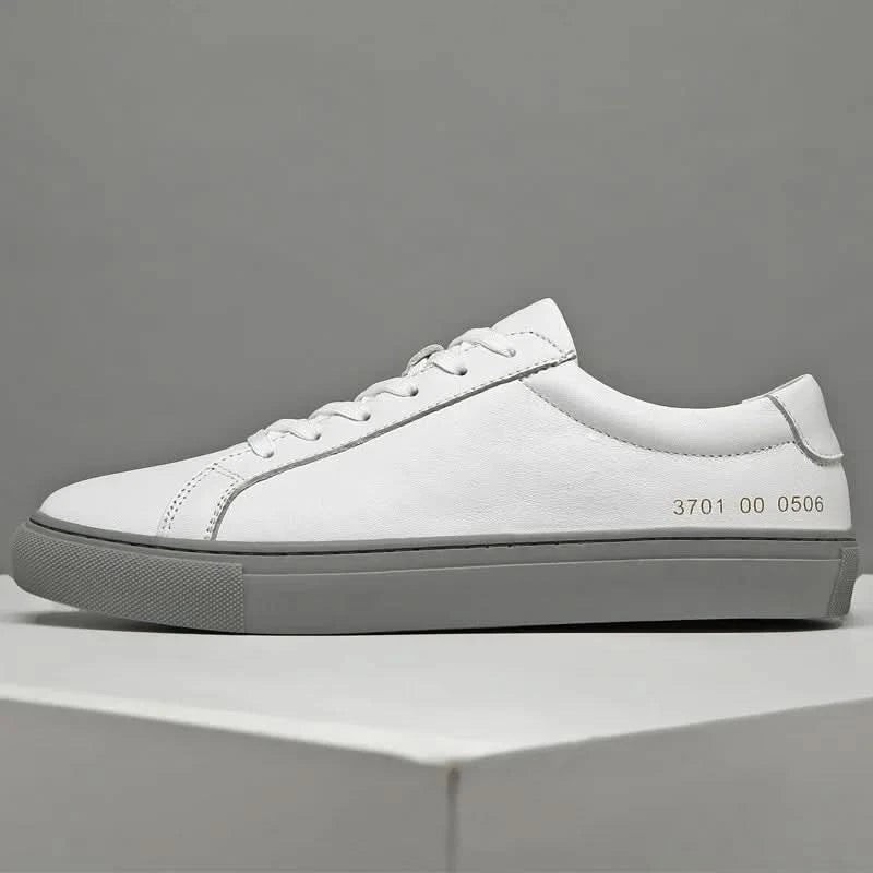Italian Genuine Leather Men's Shoes 2024 Designer White Shoes Comfy Walking Shoes Lace-up Business Outdoor Zapatos Para Hombre - M & M Global