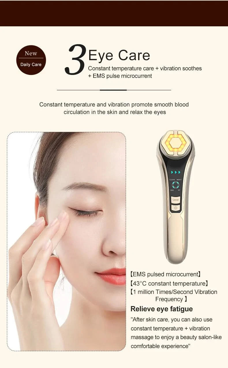New Facial Lifting and Firming Rejuvenation RF Beauty device Home Face  device  EMS Microcurrent Beauty device Gift - M & M Global
