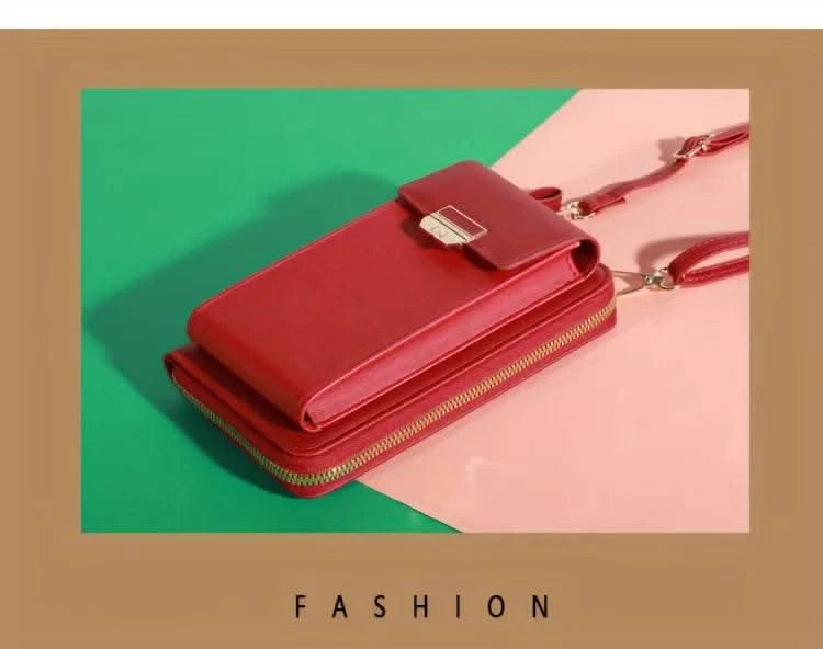 2024 New Women's Bag Mobile Phone Bag Trendy Line Simple Ladies Shoulder Bag Messenger Bag Lock Small Square Bag - M & M Global