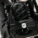 Korean Fashion Y2k Punk Backpack Lace Bow Cat Ear Lotus Lace Decoration Lolita Backbag PU Leather Large Capacity Women Backpack - M & M Global