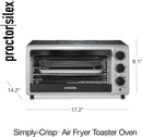 Air Fryer Toaster Oven Combo with 4 Functions Including Convection, Bake & Broil, Fits 6 Slices or 12" Pizza, Auto Shutoff, Blac - M & M Global