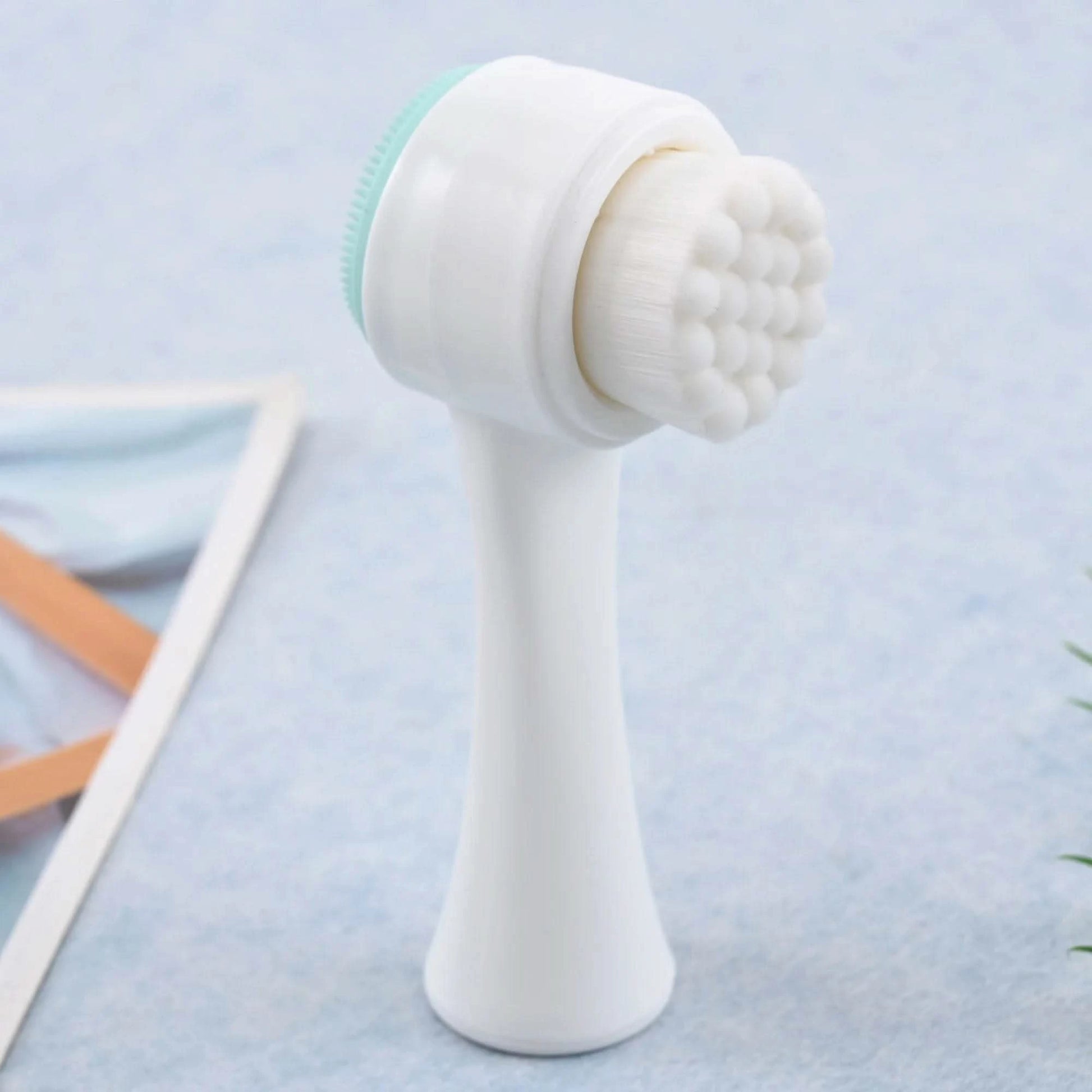 3D Bilateral Silicone Facial Cleanser Manual Massage Facial Brush Soft Bristles Silicone Double-Sided Face Brush Cleaning Tools - M & M Global