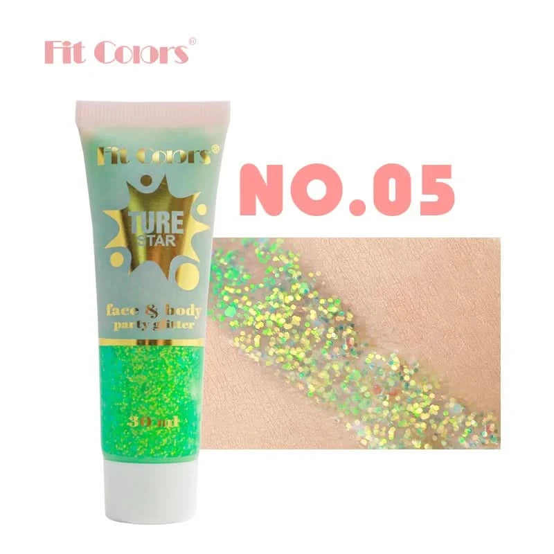 Facial&body Chameleon High Gloss Glitter Powder Long Lasting Waterproof Stage Party Glitter Eyeshadow Hair Face Body Glitter Gel - M & M Global