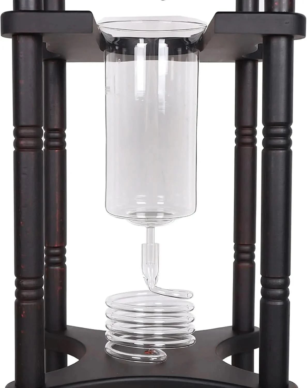 Cold Brew Maker Tower Iced Coffee Maker 2500ml Vertical Japanese Style Glass Container and Wood Stand 25 Cups With Slow Drip Tec - M & M Global