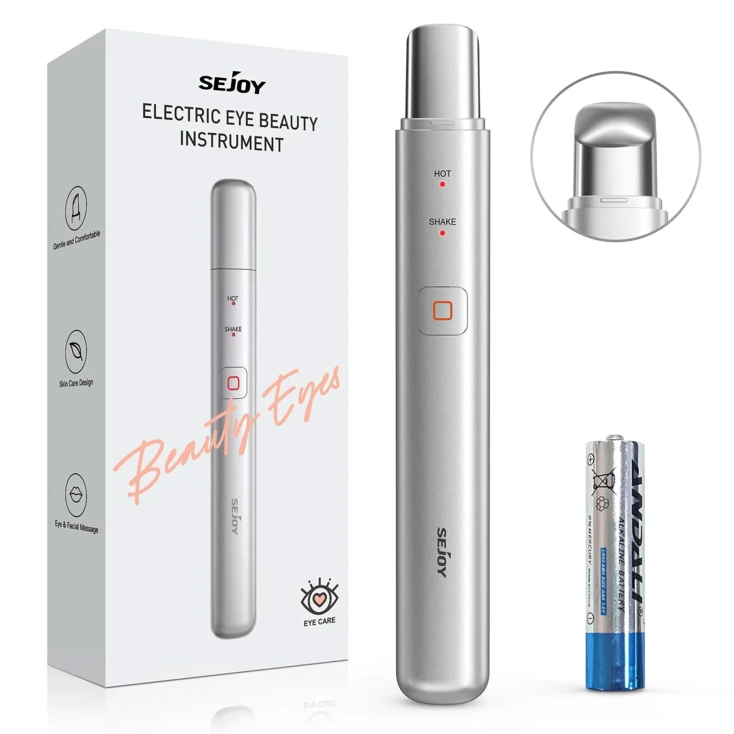 Sejoy Eye Beauty Device Home Skin Care Tool ION Heat Face Beauty Instrument Facial Lifting Massager Anti Wrinkle - M & M Global