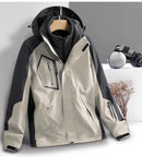 Two-piece Jacket for Men Detachable Windproof Waterproof Mountaineering Clothing 3-in-1 Outdoor Waterproof Jacket New Style