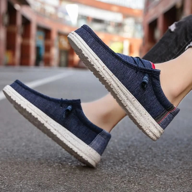 Men Canvas Shoes Lightweight Loafers Breathable Men Casual Shoes Male Vulcanized Shoe Driving Shoes Plus Size 48 Slip on Flats - M & M Global
