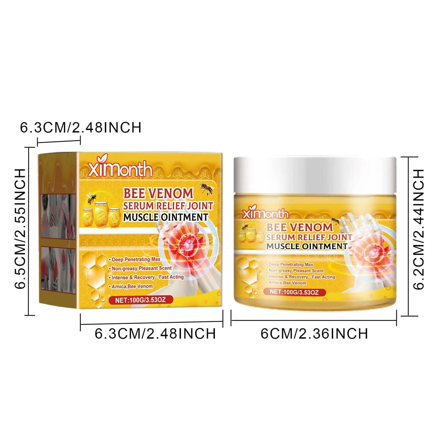 Ximonth Bee Venom Body Care Cream Relief Discomfort Soreness Waist Knee Joint Care Gentle Massage Body Muscle Care Cream - M & M Global