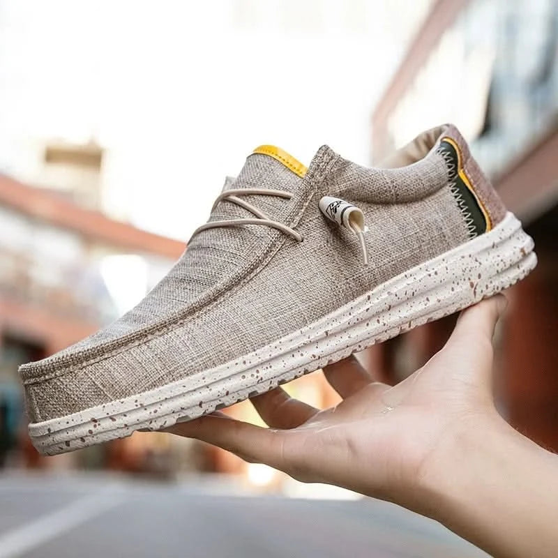 Men Canvas Shoes Lightweight Loafers Breathable Men Casual Shoes Male Vulcanized Shoe Driving Shoes Plus Size 48 Slip on Flats - M & M Global