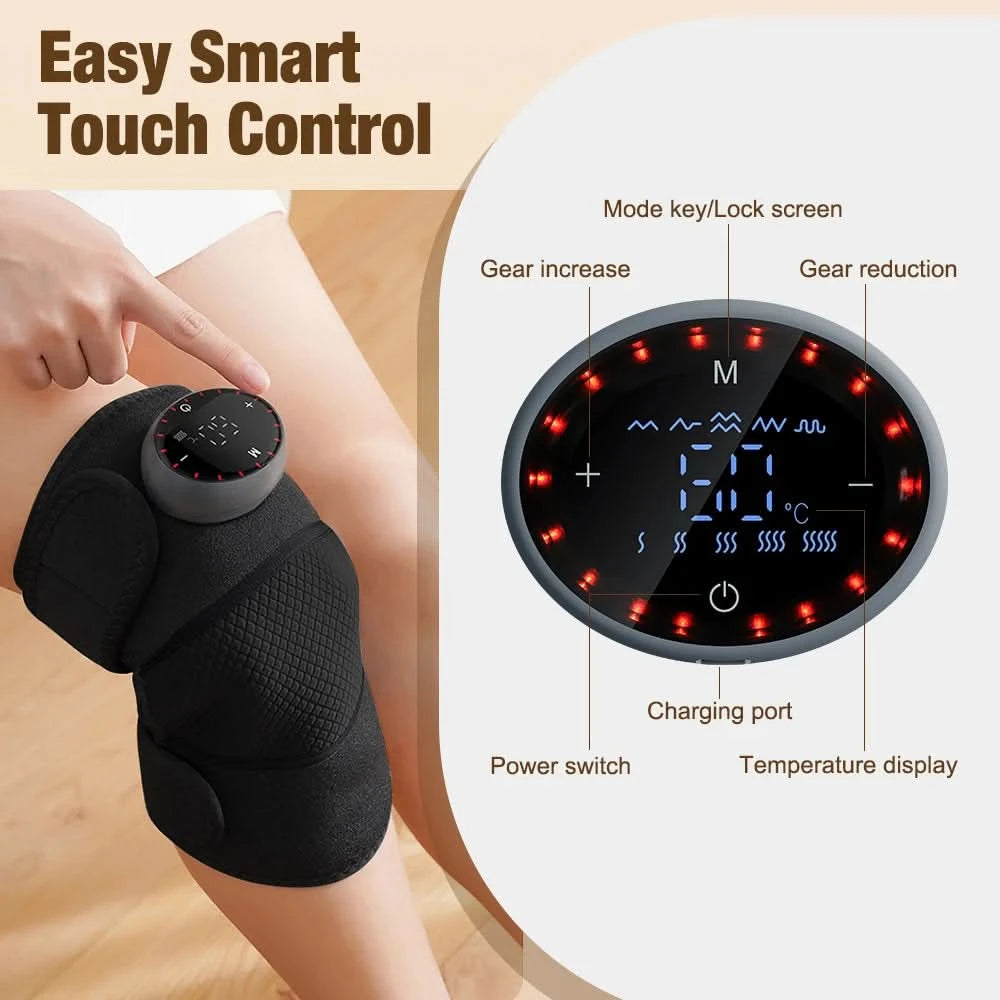 Heating Massage Knee Pad Shoulder Elbow Smart Vibration Hot Compress Protemote Blood Circulation Muscle Relax Joint Massager - M & M Global