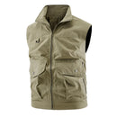 2025 Plus Size Vest Jacket for Men Summer New Sleeveless Jacket Waistcoat for Hiking Camping Fishing Wear Vests Big Pockets