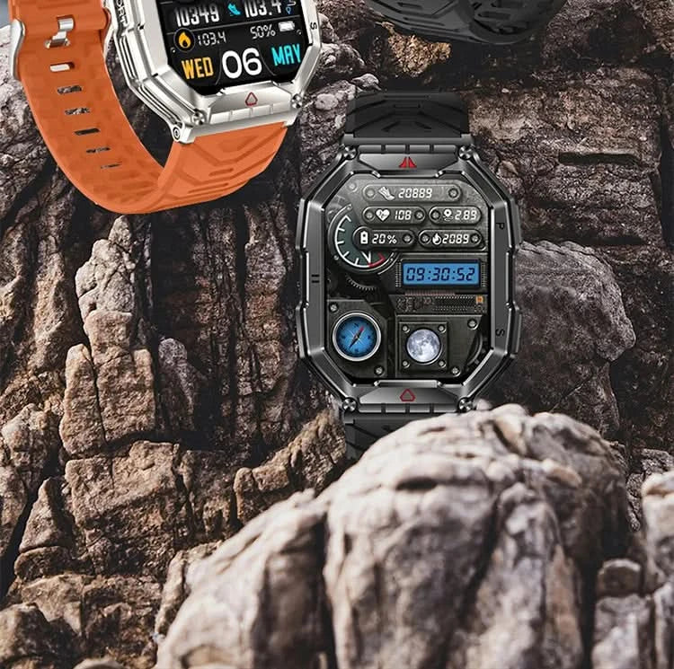SKMEI Outdoor Sport Compass Smart Watches For Men Women 650Mah Battery 3ATM Waterproof Voice Assistant Bluetooth Call Smartｗatch - M & M Global