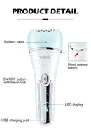 VGR Hair Trimmer Professional Hair Removal Tool Electric Epilator Lady Shaver Waterproof Hair Remover Epilator for Women V-733 - M & M Global