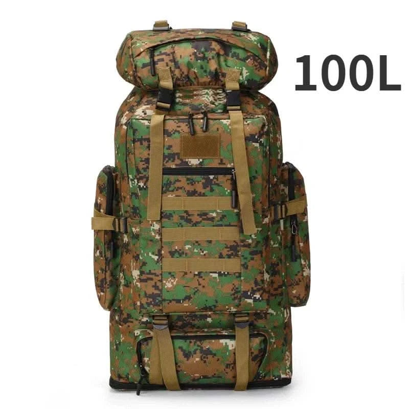 80L/100L Mountaineering Bag Climb Bag Tactical Backpacks Large Backpack Outdoors Hiking Camping Travel Bags - M & M Global