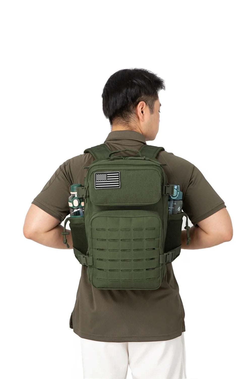 25L/45L Tactical Backpack for Men and Women Outdoor Survival Bug Out Bag Small School Rucksack Hking with Bottle Holder - M & M Global