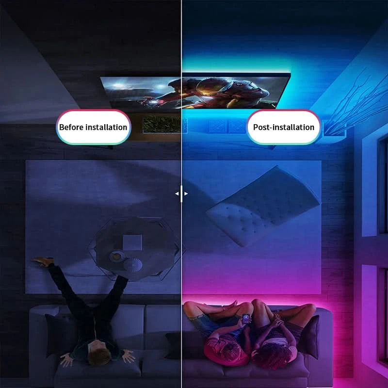 GREATWALL IR44K 5050 LED strip 32.8f/16.4 feet Halloween Christmas decoration DC LED neon light RGB flexible light configuration