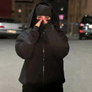 Men and women Balaclava Y2kGothic Harajuku winter new item double hooded sweatshirt men's hooded mask zipper sportswear