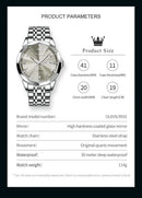OLEVS Men's Watches Causal Fashion Original Quartz Watch for Man Waterproof Stainless Steel Luminous Date Week Trend Dress Reloj - M & M Global