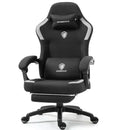 Dowinx Fabric Gaming Chair with Pocket Spring Cushion,Breathable Computer Chair with Massage Lumbar Support and Footrest
