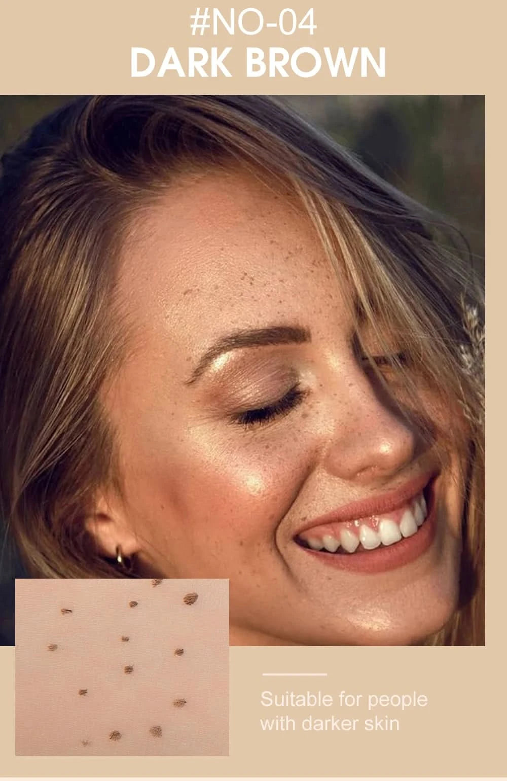 HANDAIYAN Natural Fake Freckle Pen Quick-Drying Waterproof Spot Pencil Makeup Tool for Facial Lifelike Fake Freckles Cosmetics - M & M Global