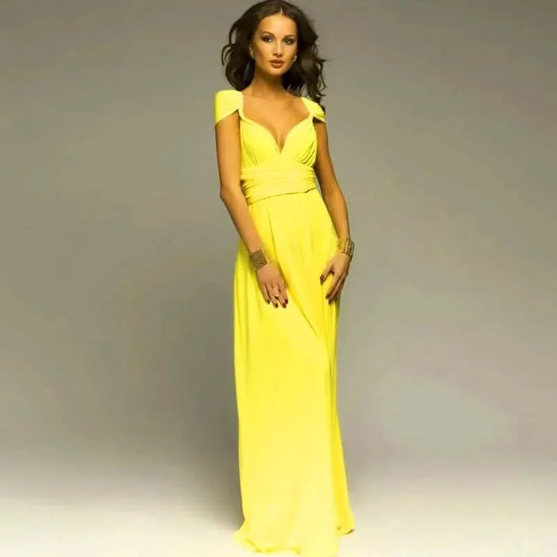 Sexy Women Multiway Wrap Convertible Boho Maxi Club Red Dress Bandage Long Dress Party Bridesmaids Infinity Robe Longue Femme - M & M Global