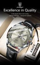 POEDAGAR Top Luxury Watch For Men Military Waterproof Luminous Date Week Man Wristwatch Leather Men's Quartz Watches Sport Reloj - M & M Global