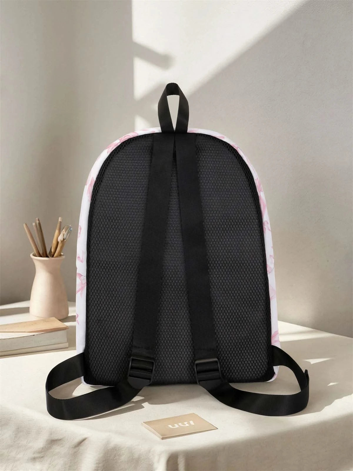 Bow pattern backpack, 2025 new model, casual travel backpack, lightweight and simple casual travel backpack - M & M Global