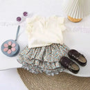 2024 New Girls' Suit Summer Children's Dress Baby Girl Fashionable Children's Top+Skirt Two-Piece Set - M & M Global