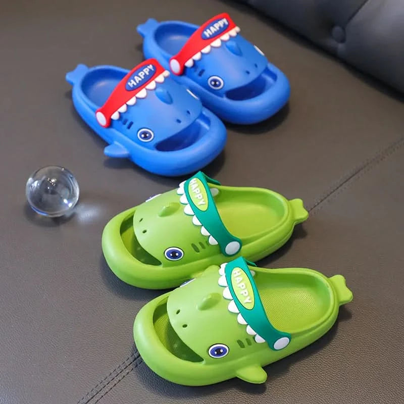 Megalodon Shark Slippers Summer EVA Waterproof Anti-slip Garden Shoes Boys And Girls Outdoor Casual Beach Sandals For Kids - M & M Global