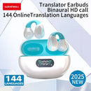 GREATWALL Translation Ear Clip, Touch Control,No Delay,High Definition Sound Quality, Can Translate 144 Languages Online