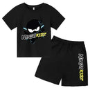 2025 Summer Short sleeved Round neck T-shirt+Shorts Set Ninja Children's Printed Boys and Girls' Cotton Breathable Children's Ca - M & M Global