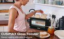 Toaster 2 Slice, Toaster Long Slot with Glass Window Bagel Toasters, Artisan Bread Toaster Stainless Steel Wide Slot with Automa - M & M Global