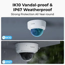 Reolink 8MP UHD IK10 Vandal-Proof PoE Security Camera 4K Outdoor IP Camera 125° Wide Angle IP67 Waterproof Surveillance Cameras