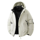 New Winter Men's Cotton Jacket Lined Graphene Design Windproof Waterproof Thermal Coat Ski Hooded Trench Windbreaker